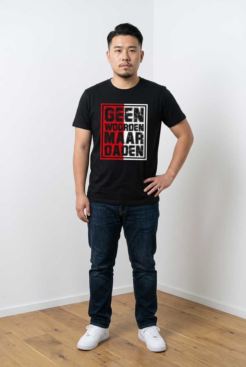 T-shirt GEEN WOORDEN MAAR DADEN