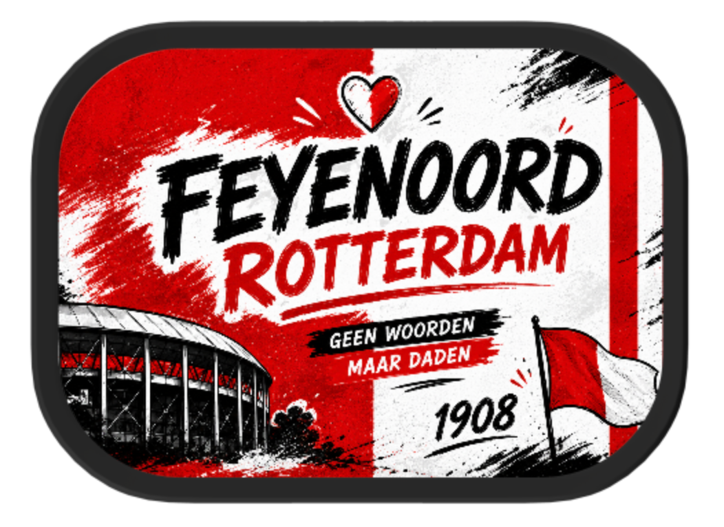 Lunchtrommel rood/wit Feyenoord