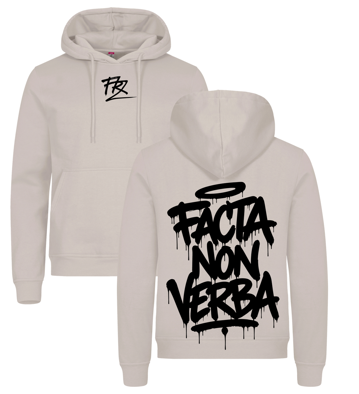 Hoodie FACTA NON VERBA (wit)